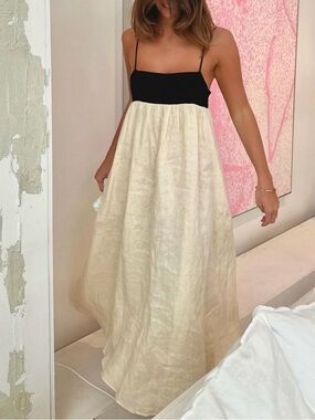 Diish buttermilk linen maxi dress